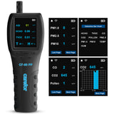 Carefor CF-60 PP Portable Air Quality Monitor  with Data Report, Air Pollution Monitor Detect Pollen CO2, PM2.5, PM1.0, TVOC, CO, HCHO, Temperature, Humidity