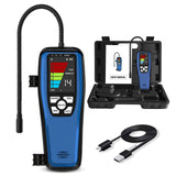 HVAC Refrigerant Leak Detector, ALD-200 Freon Leak Detector, Rechargeable Freon Sniffer Halogen Combustible Gas Leak Detector 16-Inch Sensor Probes with Loud Alarm,for R134A R410A R22 R600A R454B