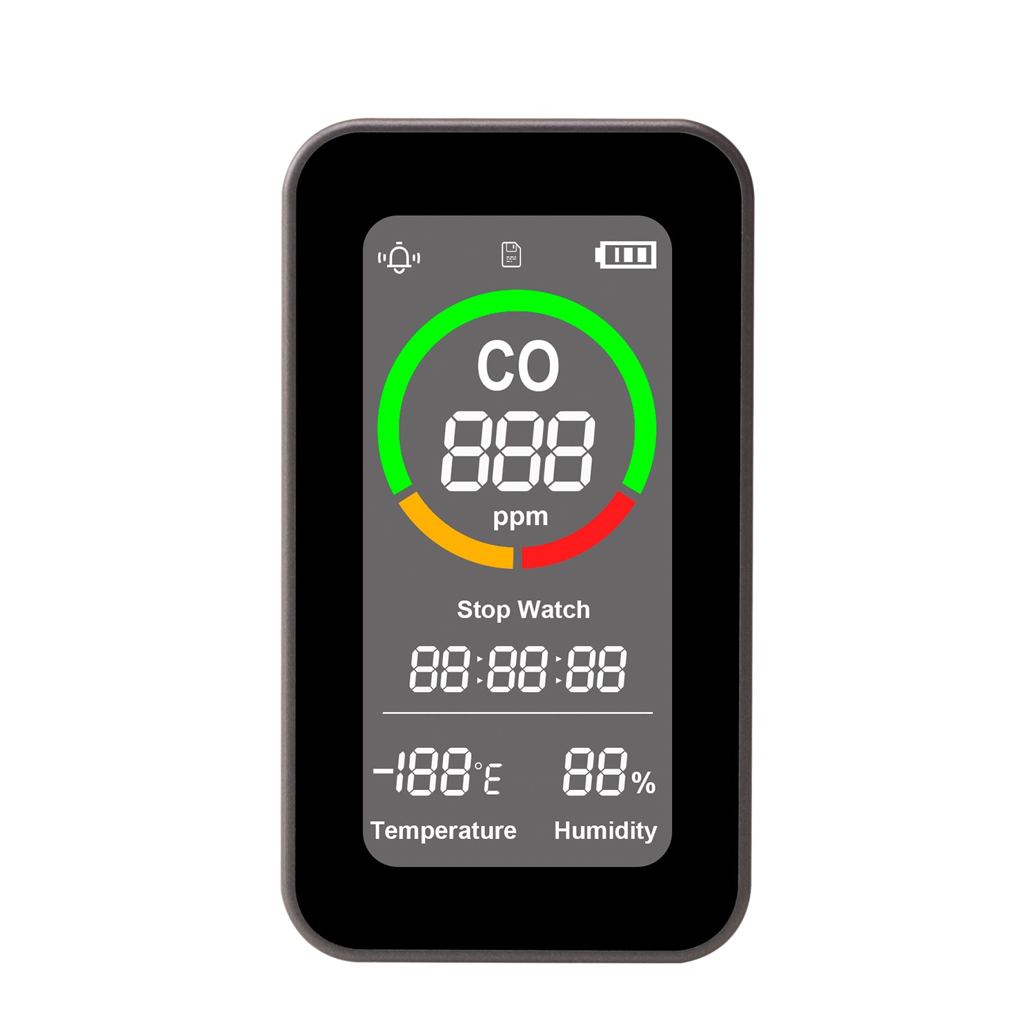 CAREFOR Portable Carbon Monoxide Detector,144HR Standby, Rechargeable 3-in-1 Air Quality CO Monitor CO Detector with Audible & Visual Alerts for Home, Car & Tent, High Lumen Flashlight for Travel & Camping
