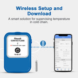 TE-B2 ET Bluetooth Temperature Data Logger with External Probe, Tank Thermometer Aquarium Auto PDF CSV Report, Compare Multi-Devices Data, Monitor Cold & Frozen Storage