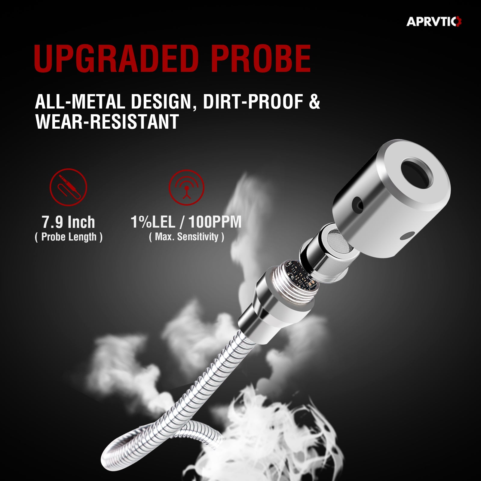 Refrigerant Leak Detector, Aprvtio New Upgrade WJL-6000PRO Freon Leak Detector with Loud Alarm, 1800mAh Rechargeable Battery, Freon Sniffer HVAC Halogen Gas Sniffer for R22 R410A R134A R454B