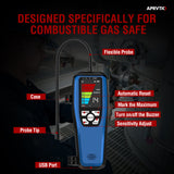 Gas Leak Detector, Aprvtio ALD-50 Natural Gas Leak Detector Combustible Gas Detector, Propane Leak Detector with 16-Inch Gooseneck, Audible & Visual Alarm, 3000mAh Rechargeable Battery
