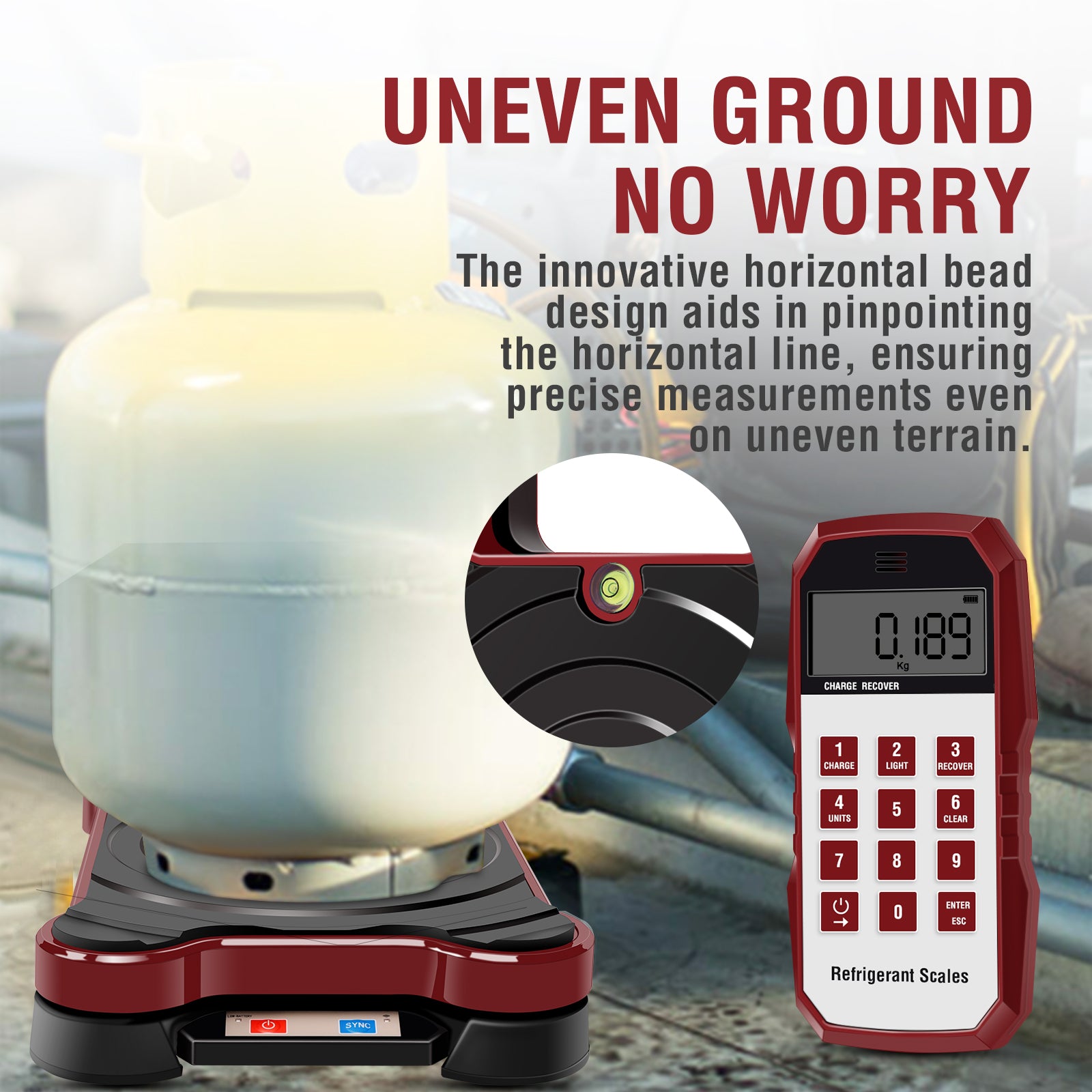 Aprvtio ACS-220 Refrigerant Charging Scale with Level, New Upgrade Water Dust and Oil Resistant