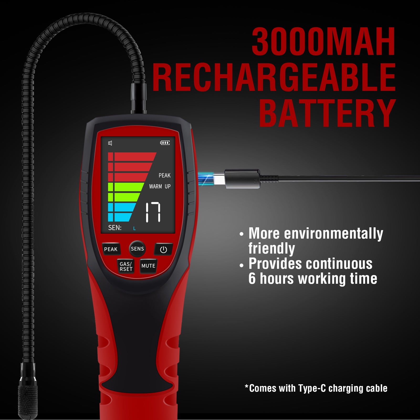 Refrigerant Leak Detector for Air Source Heat Pumps, ALD-200 PRO ASHP Freon Leak Detector for R410A, R407C, R32, R1234ze