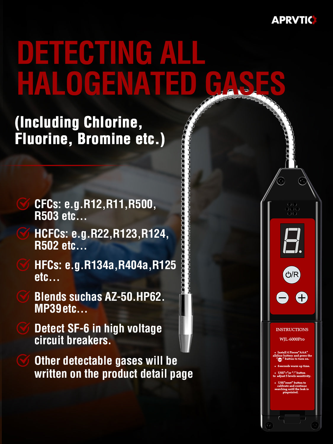 APRVTIO DETECTING ALL HALOGENATED GASES