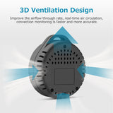 CAREFOR Carbon Monoxide Detector, CF-5R Portable CO Detector Oxygen Monitor, 6-in-1 Air Quality Meter Detects CO, O2, Atmosperic Pressure, Altitude, Temperature, Humidity