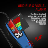 HVAC Refrigerant Leak Detector, ALD-200 Freon Leak Detector, Rechargeable Freon Sniffer Halogen Combustible Gas Leak Detector 16-Inch Sensor Probes with Loud Alarm,for R134A R410A R22 R600A R454B