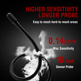 HVAC Refrigerant Leak Detector, ALD-200 Freon Leak Detector, Rechargeable Freon Sniffer Halogen Combustible Gas Leak Detector 16-Inch Sensor Probes with Loud Alarm,for R134A R410A R22 R600A R454B