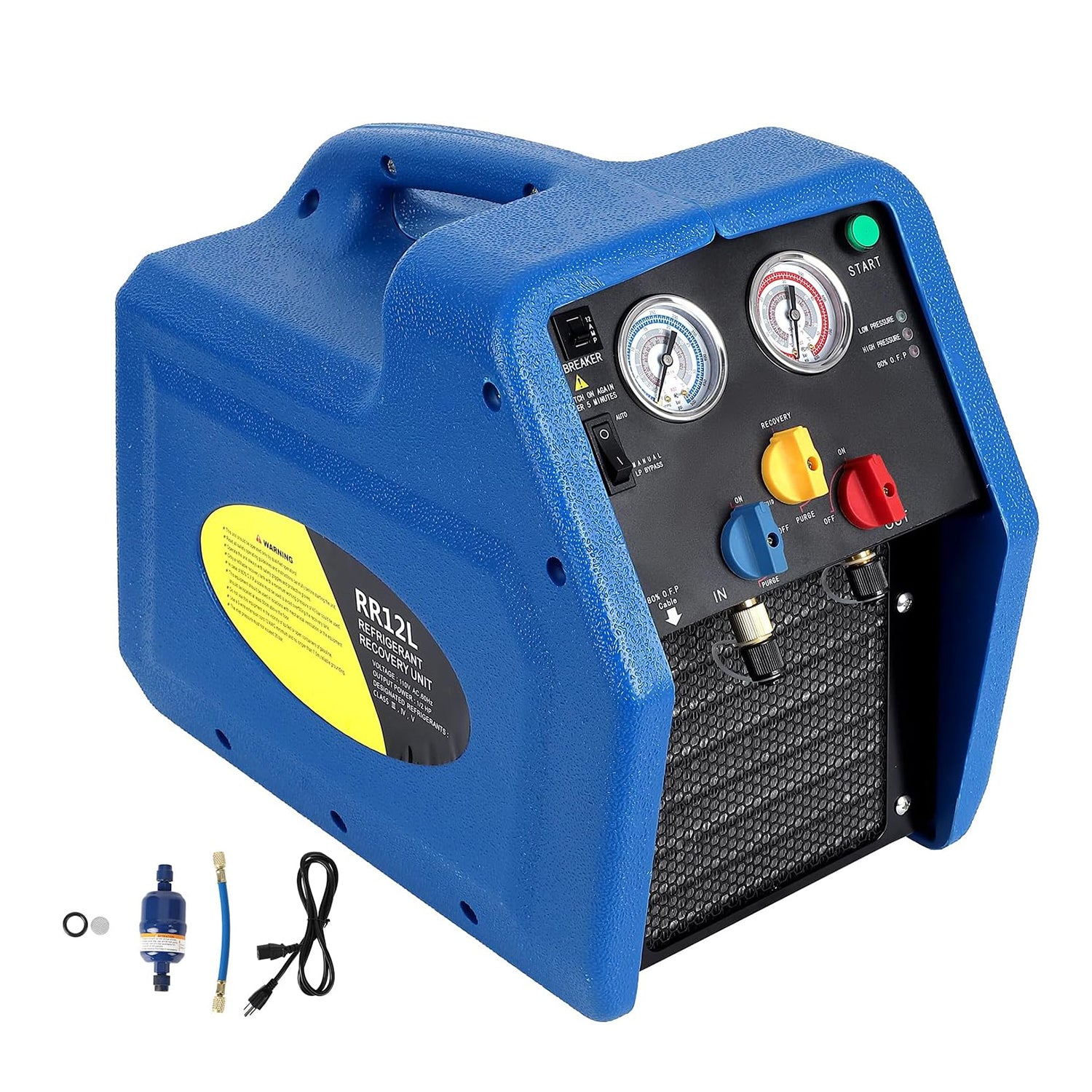 Aprvtio AHTS-200S 6CFM Air Conditioning Service Tool Set with Digital Manifold with Horse, Temperature Clamps, DC 6CFM Dual Stage Vacuum Pump, Refrigerant Leak Detector, Recovery Machine, Refrigerant Scale(Pre-order)