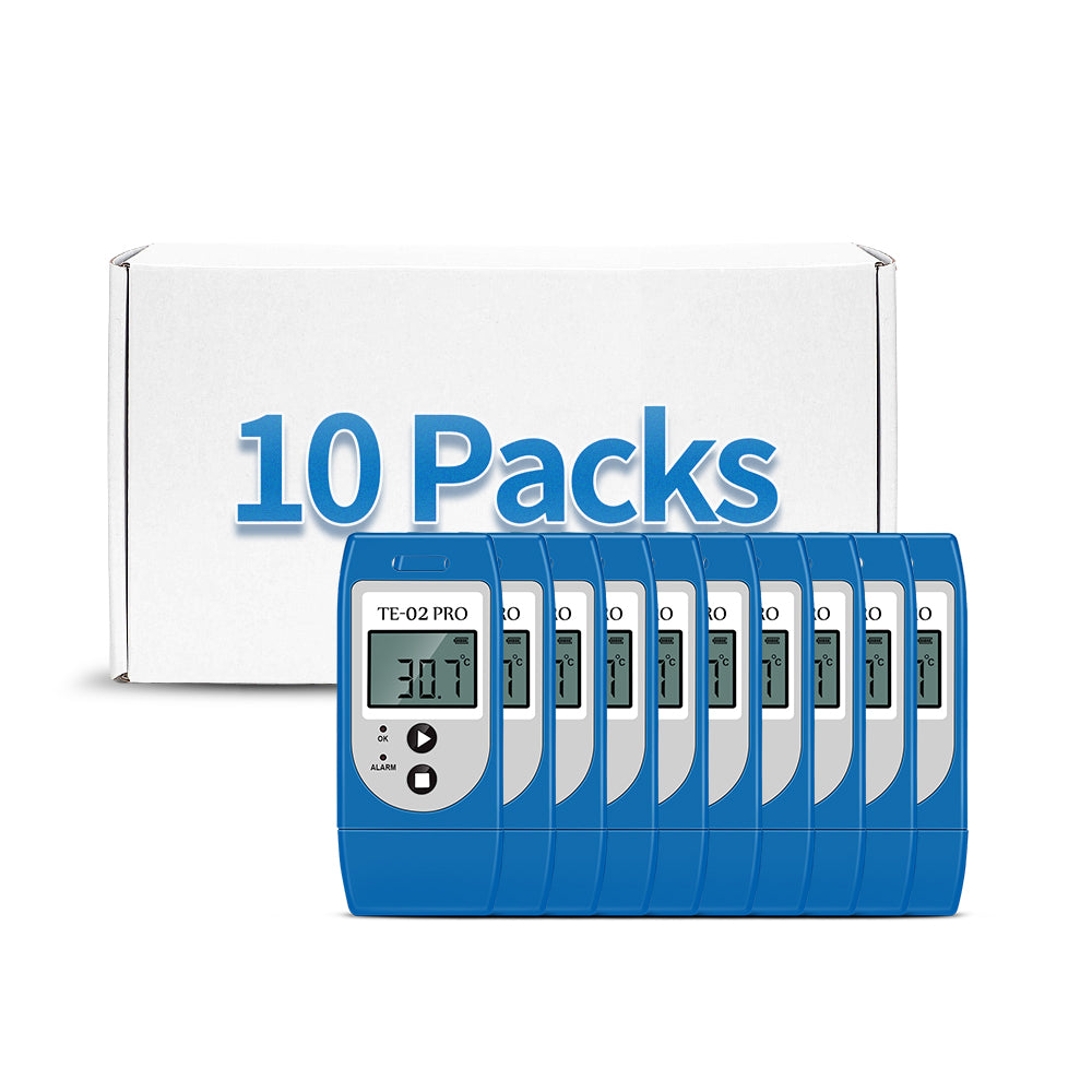 TE-02 PRO Temperature logger with Auto PDF CSV Report for Transportation -30°C ~+60°C
