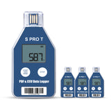 Spro-T 10PCS Single-use Temperature Recorder Data Logger PDF and CSV Report