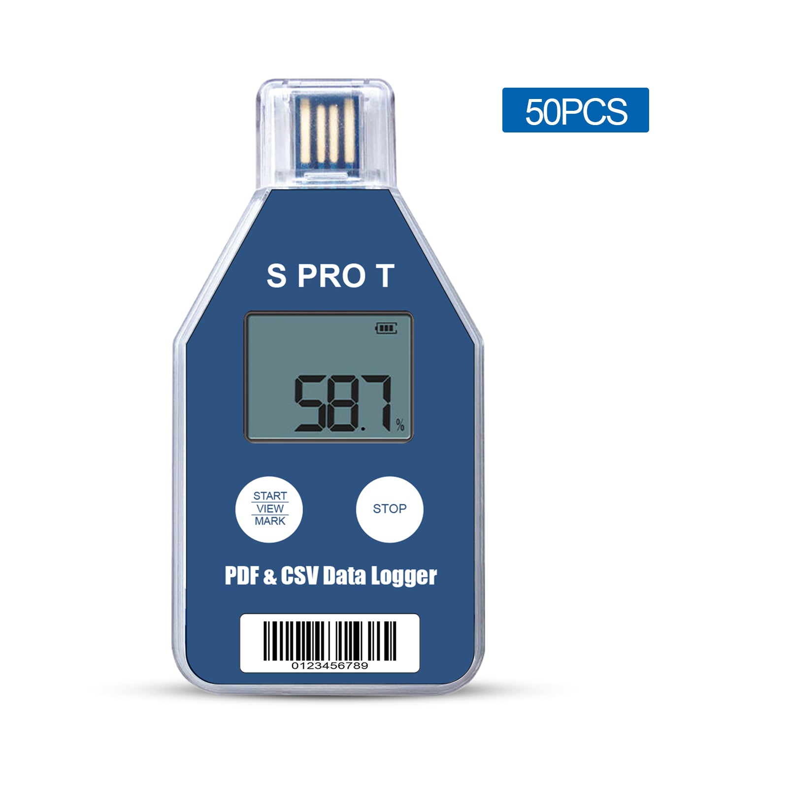 Spro-T 10PCS Single-use Temperature Recorder Data Logger PDF and CSV Report
