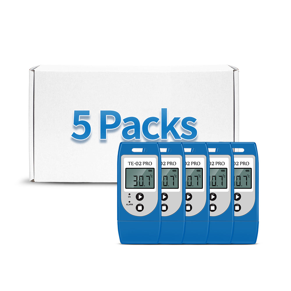 TE-02 PRO Temperature logger with Auto PDF CSV Report for Transportation -30°C ~+60°C