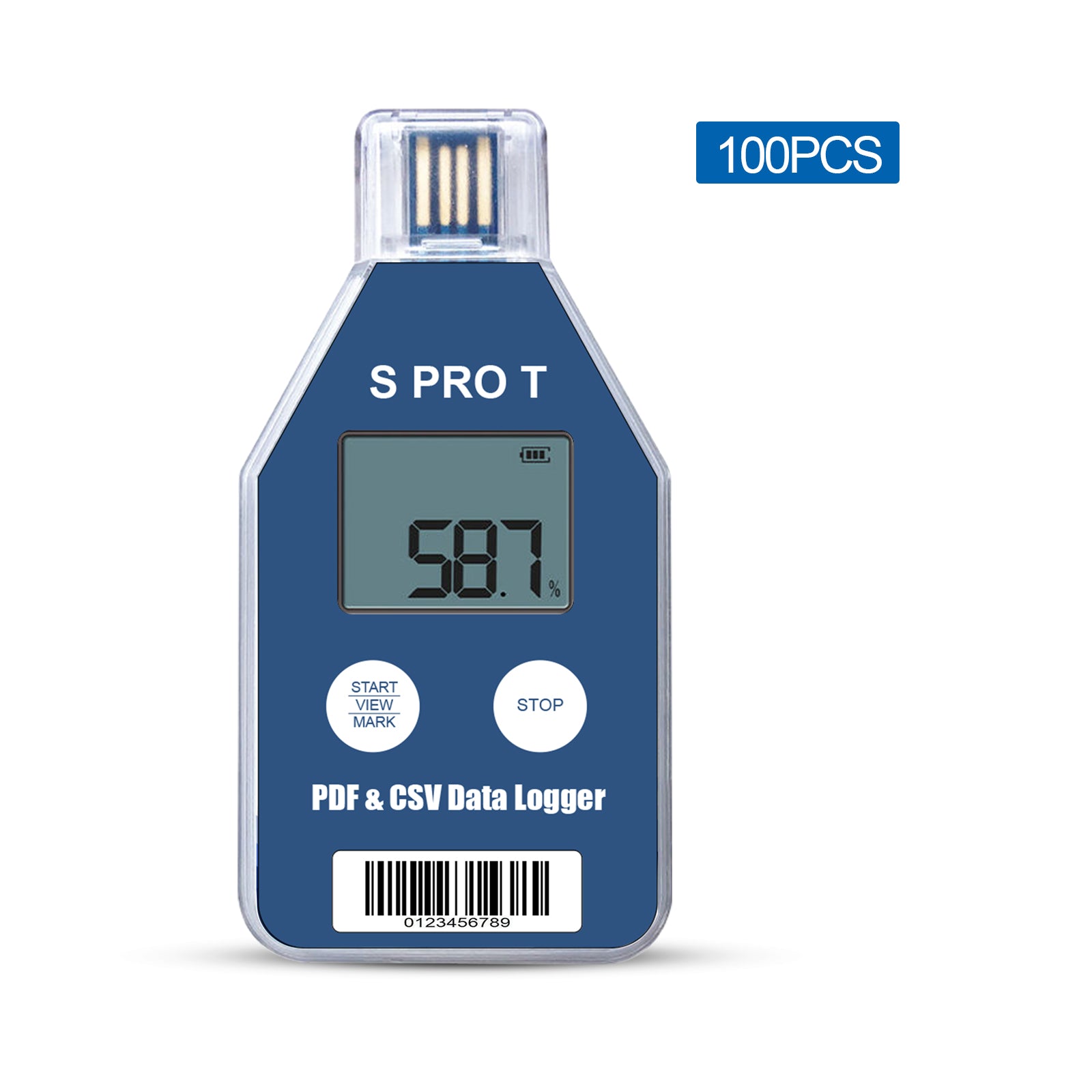 Spro-T 10PCS Single-use Temperature Recorder Data Logger PDF and CSV Report
