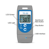 Aprvtio TE-02 50PCS Temperature Data logger Reusable with Auto PDF Report -30°C ~+60°C