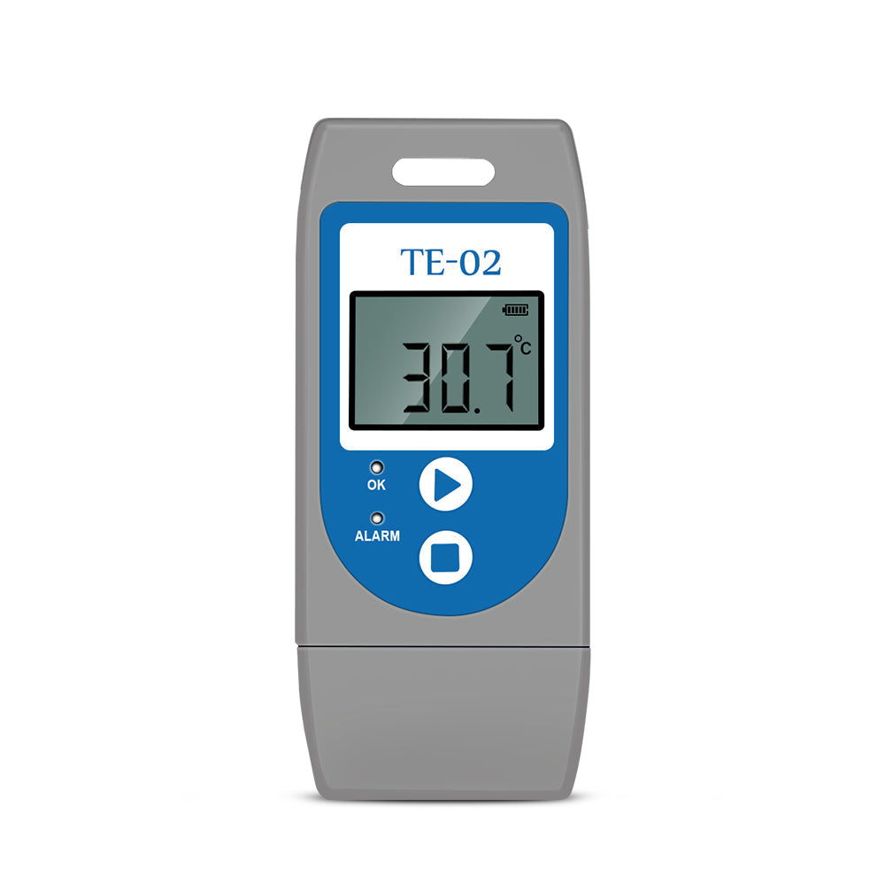 TE-02 Temperature Data logger Reusable with Auto PDF Report -30°C ~+60°C