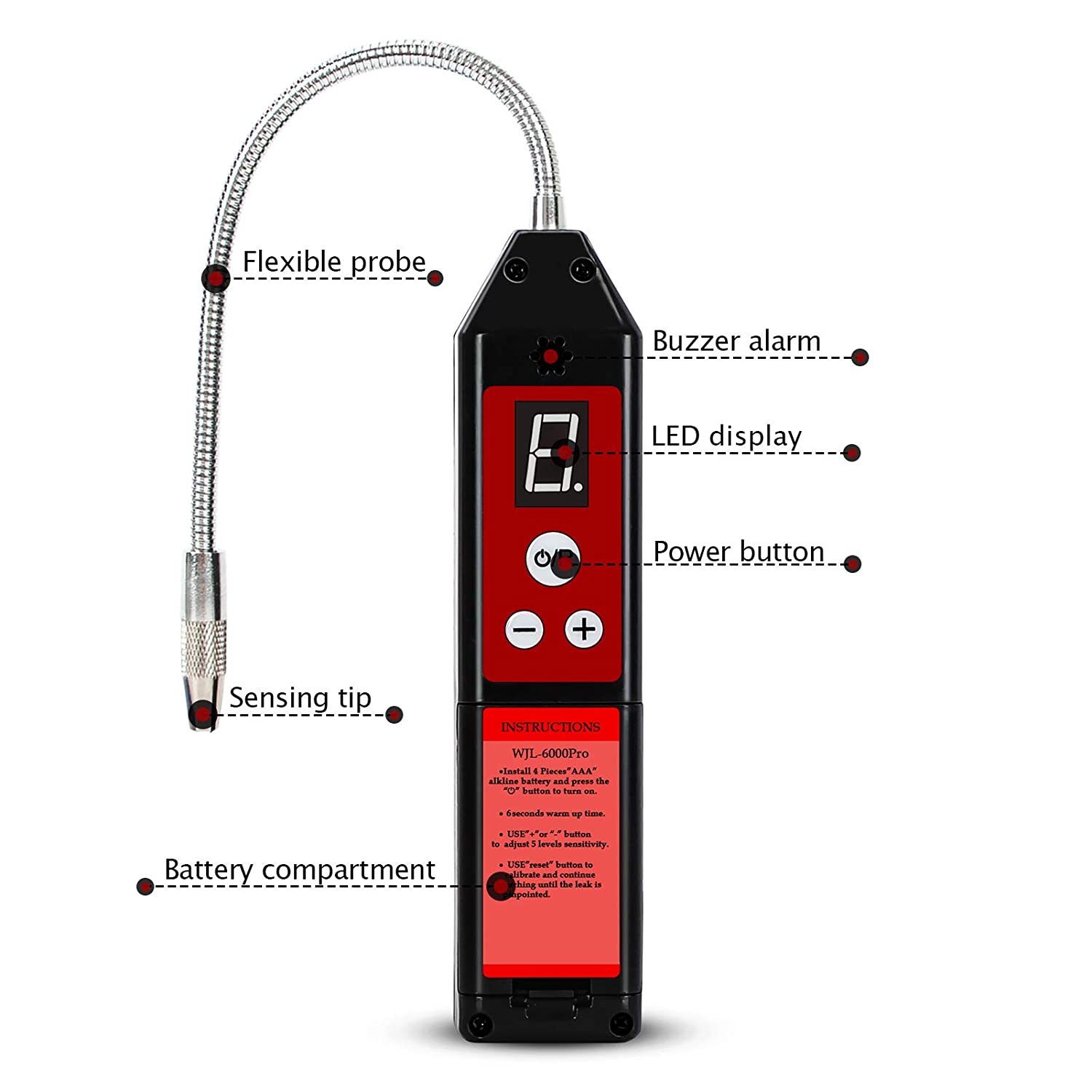 Aprvtio WJL-6000Pro Refrigerant Leak Detector