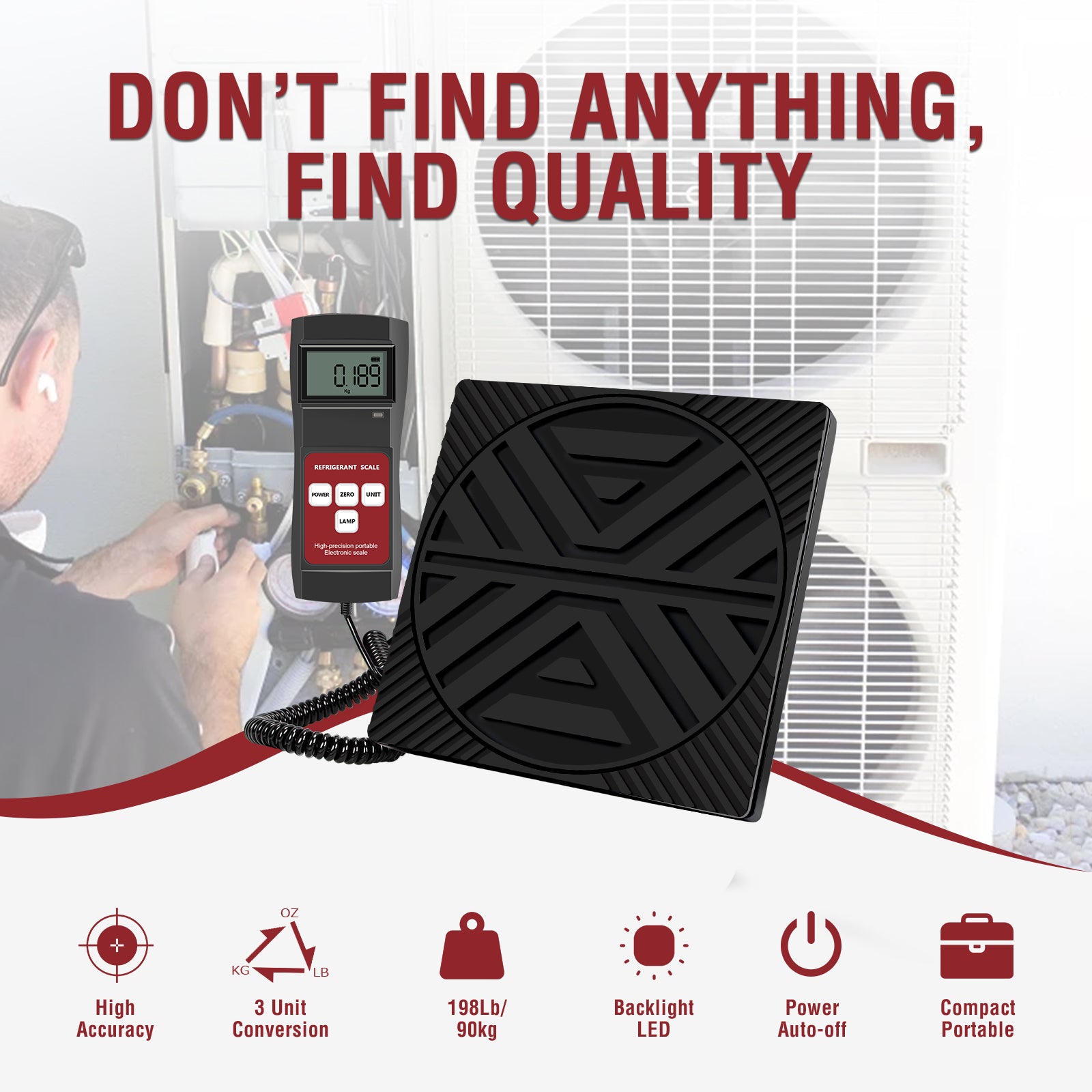 Aprvtio ACS-100S HVAC Refrigerant Scale with High Accurancy