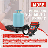Aprvtio ACS-100SO Refrigerant Scale with Charging Valve Weight Scale 220lbs/100kgs