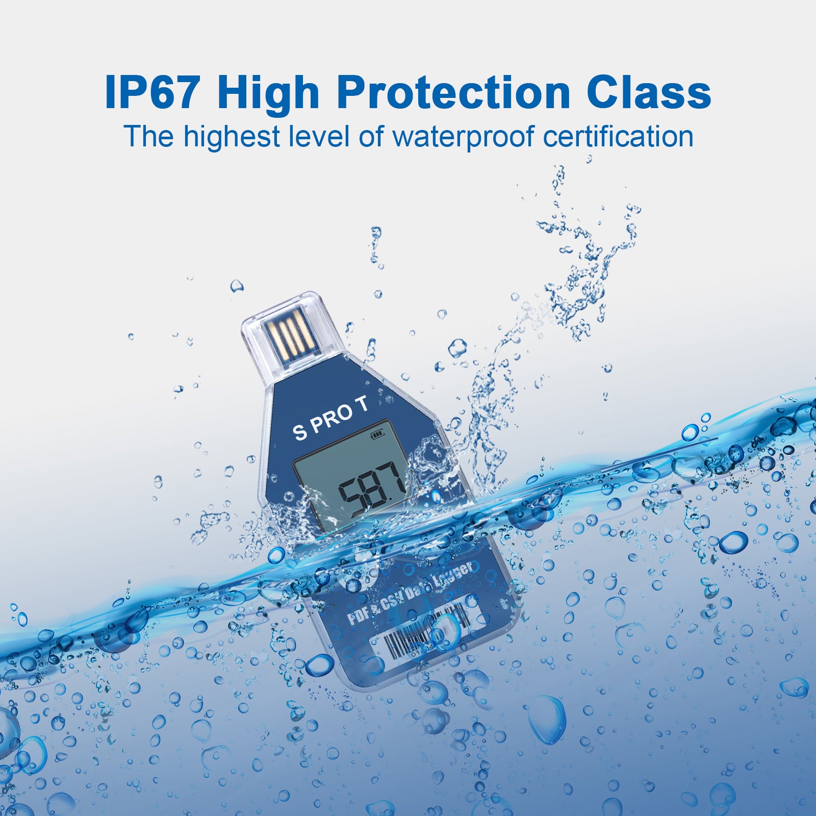Spro-T 10PCS Single-use Temperature Recorder Data Logger PDF and CSV Report