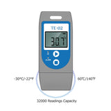 Aprvtio TE-02 50PCS Temperature Data logger Reusable with Auto PDF Report -30°C ~+60°C