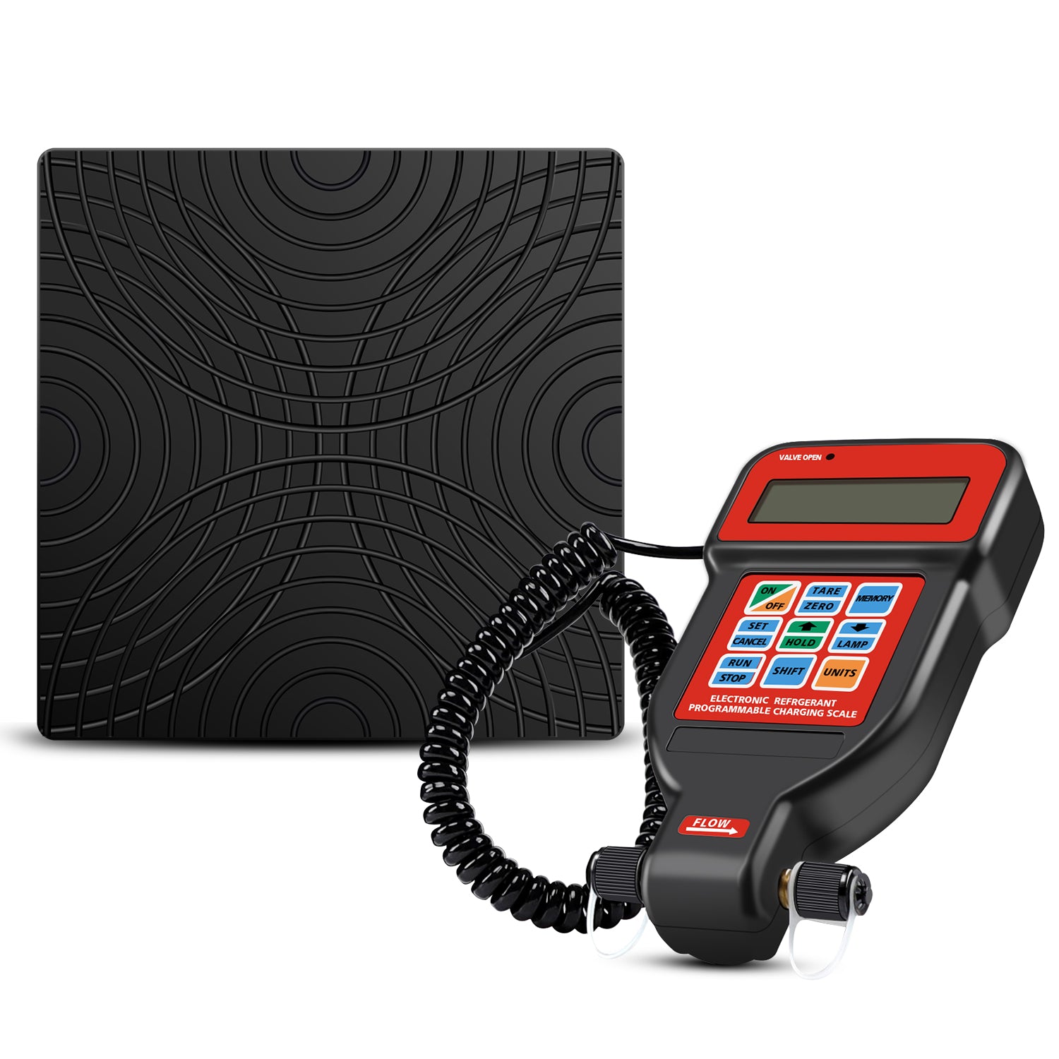 Aprvtio ACS-100SO Refrigerant Scale with Charging Valve Weight Scale 220lbs/100kgs