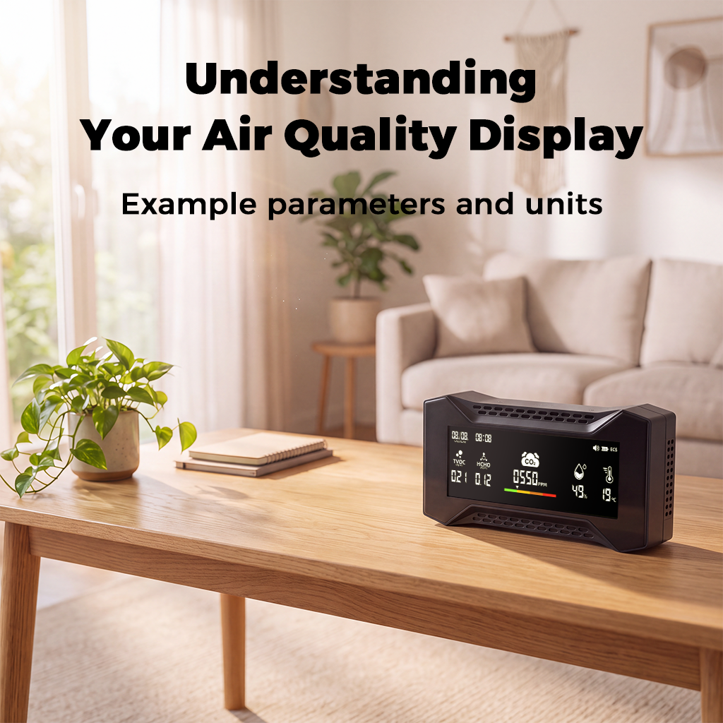 What Does an Air Quality Monitor Measure? CO₂, PM2.5, TVOC,HCHO, Pollen and More