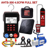 Air Conditioner Installation Tool Kit – HVAC AC Service Set with Refrigerant Leak Detector, Refrigerant Scale, K-Type Thermometer, Digital Manifold Gauge Set & Vacuum Pump