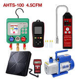 Air Conditioner Installation Tool Kit – HVAC AC Service Set with Refrigerant Leak Detector, Refrigerant Scale, K-Type Thermometer, Digital Manifold Gauge Set & Vacuum Pump