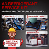 APRVTIO A3 Heat Pump ATEX Tool Set – HVAC Service Kit with ATEX Vacuum Pump, ALD-100 Refrigerant Leak Detector & ACS-220B Refrigerant Scale