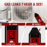 Aprvtio WJL-6000Pro Chiller Refrigerant Leak Detector with LCD Display with Audible & Visual Alarms up to 0.14 oz/yr Sensitivity, HVAC Leak Detector with 7.9" Probe Air Conditioning Detection