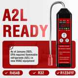 Refrigerant Leak Detector, Aprvtio WJL-6000PRO Combine PPM Freon & Combustible Gas Leak Detector with Loud Alarm, 1800mAh Rechargeable Battery for R32 R454B R410A Propane Methane