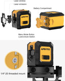 Green Laser Level Self-Leveling Bright Green Beam Horizontal and Vertical Cross Line Laser for Home Decoration DIY etc.Carrying Pouch Battery Included