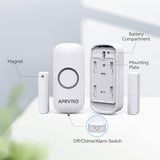 Wireless Door and Window Alarm Sensor 2 Pack 2 Modes Magnetic Window Door Burglar Alarm with 100dB Loud for Kids Safety Home Shop Security
