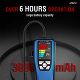 Aprvtio ALD-200 AC Refrigerant Leak Detector, A1 A2L A3 Refrigerants Compatible 16-Inch Sensor Probes with Loud Alarm, Rechargeable HVAC Leak Detection Kit for R32 R454B