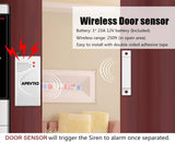 Wireless Security Burglar Door Alarm System Kit for Garage Shed House Hotel Shop Apartment, Weatherproof Siren Horn with Remote Control Door Contact Sensor,Motion Sensor,Loud Up to 115db