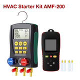 APRVTIO HVAC Starter Kit – AC Service Tool Set with Manifold Gauge & K-Type Thermometer