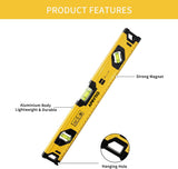Spirit Level - Shatterproof - Vertical Viewing Window - Innovative Anti-Slip end caps - Precision Measuring Surface