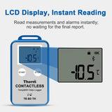TE-B3 TH Wireless Temperature Humidity Data Logger with LCD Display, ±0.3℃ Accuracy, Auto PDF CSV Report, Compare Multi-Devices Data