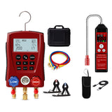 APRVTIO Air Condition Basic Set – Digital Manifold Gauge & Refrigerant Leak Detector Kit for HVAC AC Installation, Maintenance & Leak Detection