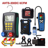 Air Conditioner Installation Tool Kit – HVAC AC Service Set with Refrigerant Leak Detector, Refrigerant Scale, K-Type Thermometer, Digital Manifold Gauge Set & Vacuum Pump