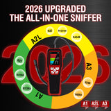 Refrigerant Leak Detector, Aprvtio ALD-200+ HVAC Freon Sniffer 2026 Upgraded 3-in-1 A1 A2L A3 & Low-GWP Compatible, Smart Semiconductor Sensor with 0.14 oz/yr Sensitivity, Professional AC Sniffer