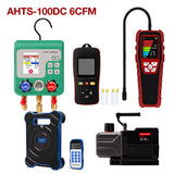 Air Conditioner Installation Tool Kit – HVAC AC Service Set with Refrigerant Leak Detector, Refrigerant Scale, K-Type Thermometer, Digital Manifold Gauge Set & Vacuum Pump