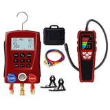 APRVTIO Air Condition Basic Set – Digital Manifold Gauge & Refrigerant Leak Detector Kit for HVAC AC Installation, Maintenance & Leak Detection