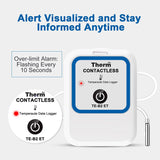 ThermElc TE-B2 ET 10PCS Bluetooth Temperature Data Logger with External Probe, Tank Thermometer Aquarium Auto PDF CSV Report, Compare Multi-Devices Data, Monitor Cold & Frozen Storage