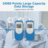 TE-03 ELT Temperature Data Logger with Digital Probe, USB Temperature Data Logger Recorder 34560 Points High Accuracy, Ultra-Low Temperature Recorder -100°C~100°C, Auto PDF/CSV Report