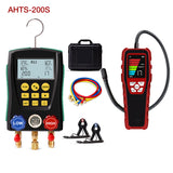 APRVTIO Air Condition Basic Set – Digital Manifold Gauge & Refrigerant Leak Detector Kit for HVAC AC Installation, Maintenance & Leak Detection