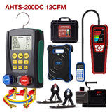 Air Conditioner Installation Tool Kit – HVAC AC Service Set with Refrigerant Leak Detector, Refrigerant Scale, K-Type Thermometer, Digital Manifold Gauge Set & Vacuum Pump