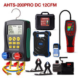Air Conditioner Installation Tool Kit – HVAC AC Service Set with Refrigerant Leak Detector, Refrigerant Scale, K-Type Thermometer, Digital Manifold Gauge Set & Vacuum Pump