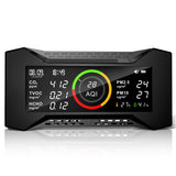 Air-Guardian CF-20 Air Quality Detector for CO2, PM2.5, PM10, TVOC, HCHO, AQI, Temp, Humidity